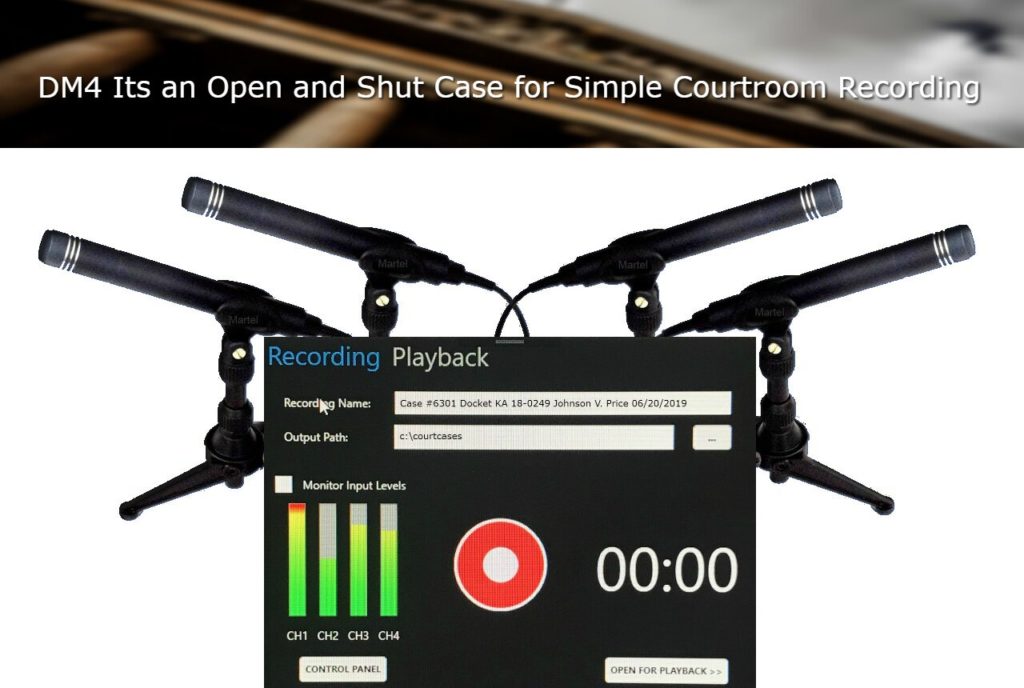 Courtroom Recording 4 Channel Court Room Recorder